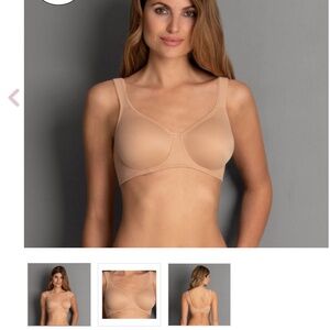 NWT Anita Rosa Faia Twin Underwire Bra 5490, size 38E(DD) deep sand